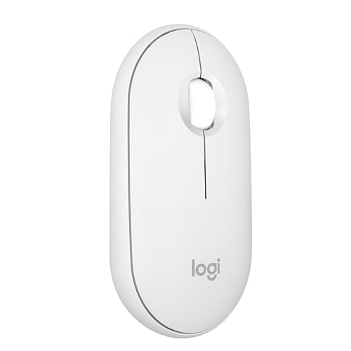 Logitech Pebble Mouse 2 M350s Slim Bluetooth Wireless Mouse, Portable, Lightweight, Customizable Button, Quiet Clicks, Eas...