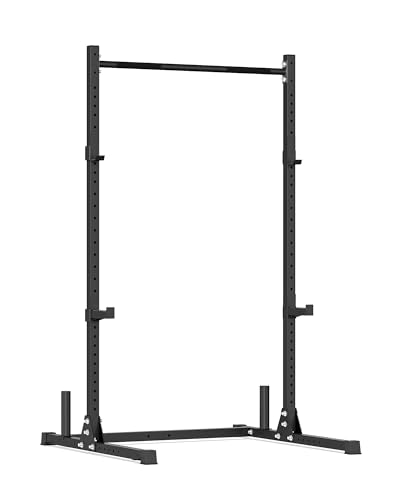 HANDBODE Squat Rack with Pull Up Bar, Adjustable Power Racks for Home Gym, 800 lbs Capacity Bench Press Rack, Fits 6 & 7 F...