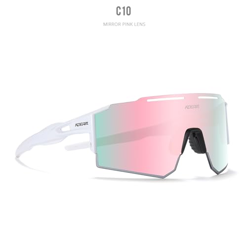 ZEMFAY Sports Polarized Sunglasses Men Women UV400 Cycling Glasses Windproof Goggles for Driving Running Golf Eyewear