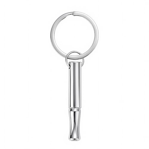 ENFANTRY Mindfulness Breathing keychain Stress Relief Pendant Stainless Steel Anxiety Breathe keychain for Women Men