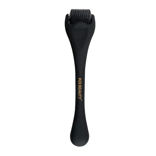 Koi Beauty Derma Roller Titanium Microneedle Roller, 540 Microneedling Roller for Men Women Face Scalp, Beard Roller for M...