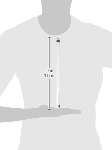Bulbrite Fluorescent T5 Bulb, 8W Mini Bi-Pin Base, 12-Inch, Warm White, Frost Glass, 3000K