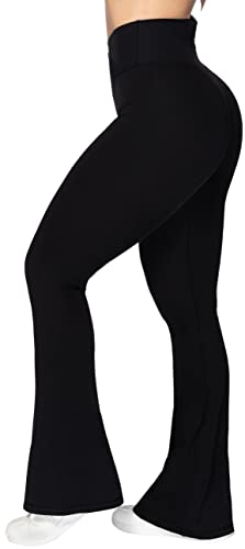 Sunzel Flare Leggings, Crossover Yoga Pants with Tummy Control, High-Waisted and Wide Leg