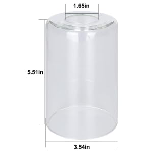 Eidonta Clear Glass Shade Covers, 5.5in Height, 3.5in Diameter, 8 Pack