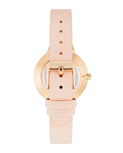 Nine West Women's Floral Dial Smooth Strap Watch