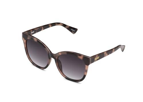Quay - Women's Sunglasses, Cat Eye Lenses with UV Protection, Oversized Sunglasses (It's My Way, Milk Tortoise Smoke)