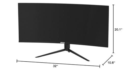 MSI Optix MAG342CQR 1500R Curvature 21:9 Aspect Ratio Narrow Bezel 1ms 3440 x 1440 (UWQHD) 144Hz Refresh Rate Tilt/Swivel/Height/Pivot Adjustment 34" AMD Freesync Gaming Curved Monitor, Black