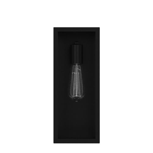 2-Pack Outdoor Wall Lanterns, Exterior Waterproof Wall Sconce with Glass Shades, Matte Black Porch Lights Wall Mounted, An...