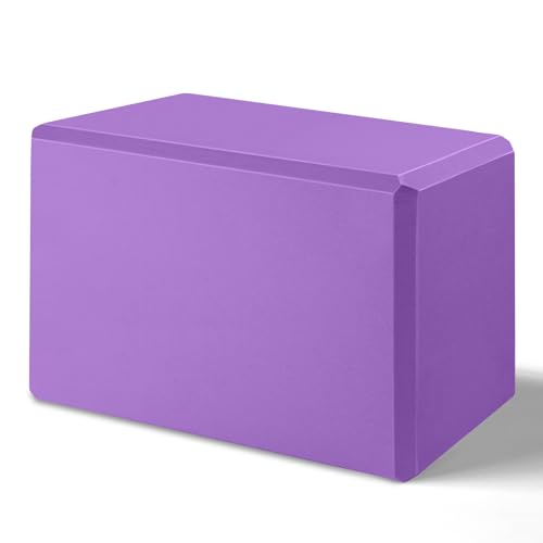 2025 Biguphate Yoga Blocks 9x 6x4 Inch，1 Pack EVA Foam Yoga Block Supportive Latex-Free, Non-Slip Exercise Blocks, Yoga Ac...