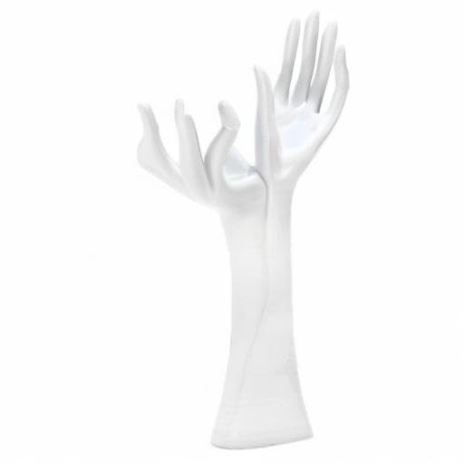 Koehler 10016188 12.375 Inch Helping Hands Jewelry Holder, No Size, White