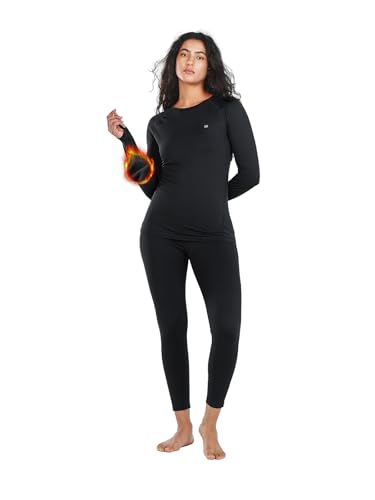 ALLZERO Thermal Underwear for Women Fleece Lined Base Layer Set - Winter Long Johns for Cold Weather