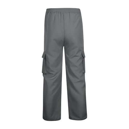 Men's Oversized Cargo Pants Drawstring Elastic Waisted Fashion Cotton Pants Straight Leg Athletic Jogger Lightweight Trousers