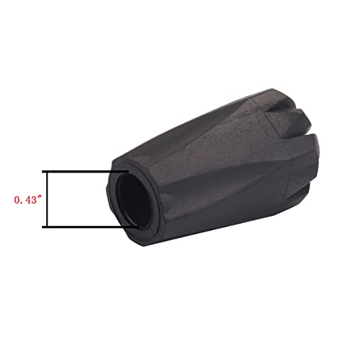 Diooid Trekking Pole Accessories Extra Thick and Wear Resisting Rubber Tips Snow Support Mud Support for Hiking Poles for ...