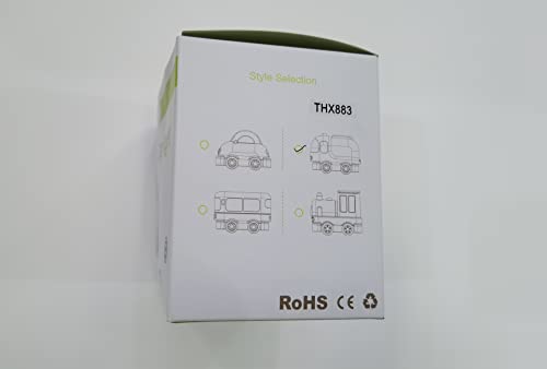 Tianhaixing Night Light Kids Led Bedside Lamp - Cute Car Design, Rgb Colors, Rechargeable, Touch & Remote Control, White, Model Thx883