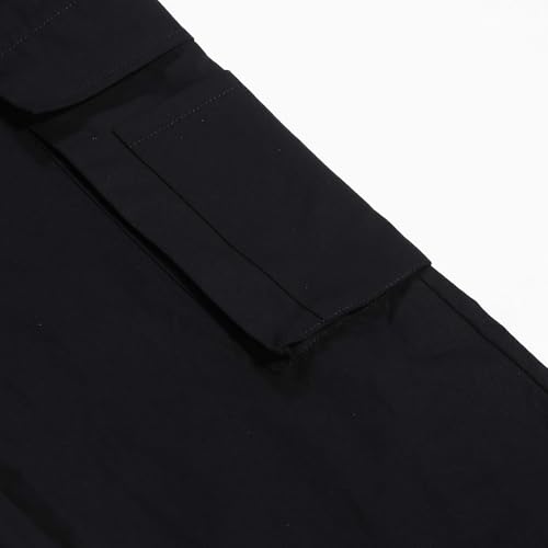 Work Cargo Pants Mens Straight Leg Quick Dry Elastic Waist Pants Lightweight Athletic Soft Solid Breathable Hiking Trousers
