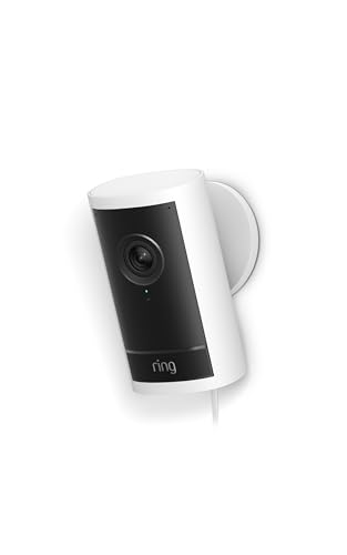 Ring Outdoor Cam Pro, Plug-In (newest model), Home or business security, Retinal 4K with wide-angle video, 10x Enhanced Zo...
