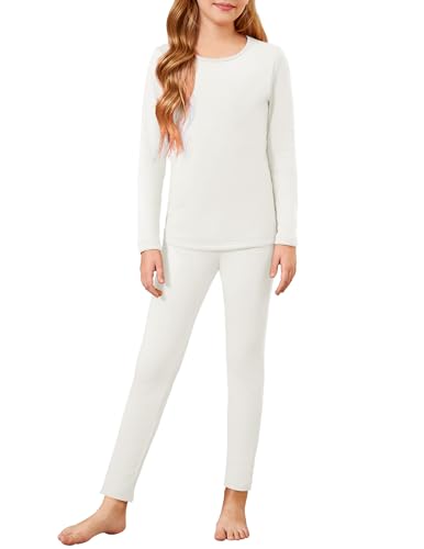 Arshiner Girls Thermal Underwear Set Long Johns Cold Weather Kids Base Layer Top Bottom