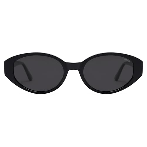 SOJOS Retro Oval Polarized Sunglasses for Women Chic Cat Eye Trendy Vintage Shades UV400 Protection