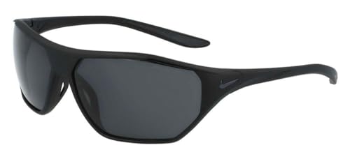 Nike Aero Drift DQ0811 010 Sunglasses Matte Black/Dark Grey Rectangle Shape 65mm