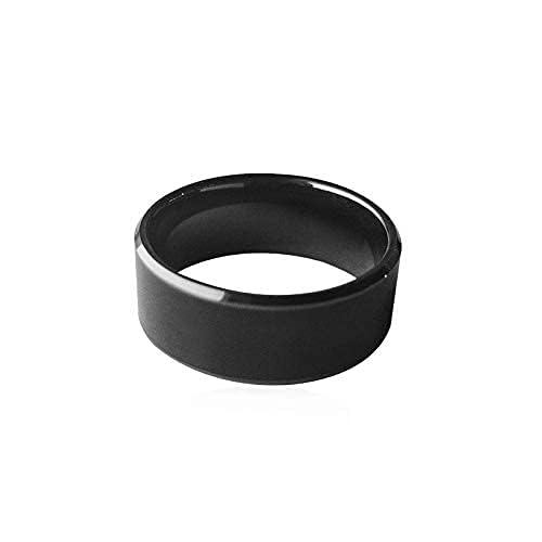 hecere Waterproof Ceramic NFC Ring, NFC Forum Type 2 215 496 Bytes Chip Universal for Mobile Phone, All-Round Sensing Tech...