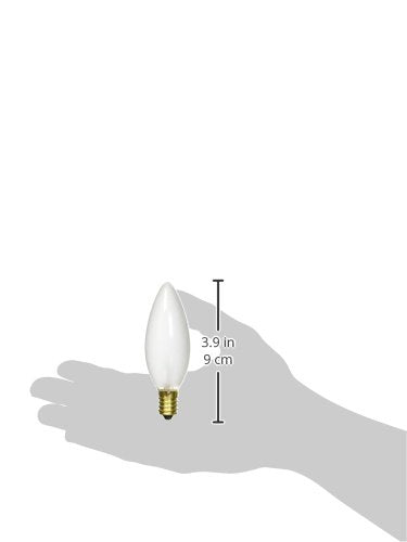 Bulbrite 25-Watt European Base Incandescent Torpedo Chandelier Bulb, Frost, Model 25Ctf/E14