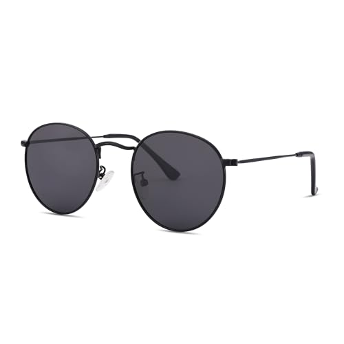 Pro Acme Small Round Metal Polarized Sunglasses for Women Retro Designer Style