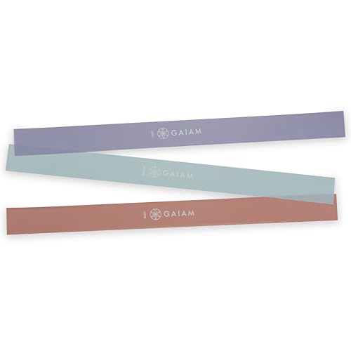 Gaiam Restore Strength and Flexibility Resistance Band Kit Set - 3 Levels of Resistance - Strength Training Workout Bands ...
