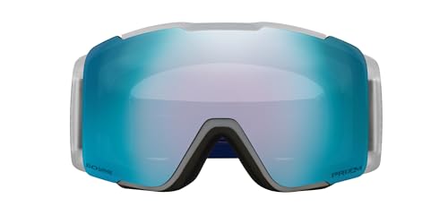 Oakley Line Miner Pro Low Bridge Fit Snow Goggle, Crystal Blue Strap w/Prizm Snow Sapphire Iridium Lens, Medium