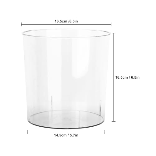 Biugaaufai 9 Pack Clear Plastic Ice Bucket, 6.5 Inch Premium Disposable Wine Cooler & Champagne Chiller, Multi-Purpose Ele...