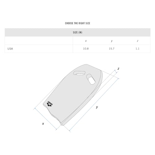Arena Unisex Swim Kickboard for Adults, Swimming Training Aid Pool Exercise Equipment, One Size