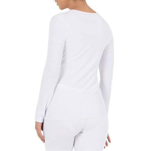 Fruit of The Loom Womens Micro Waffle Thermal V-Neck