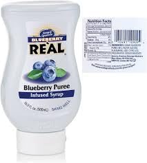 Blueberry Reàl Infused Exotics, Blueberry Puree Infused Syrup, 16.9 FL OZ Squeezable Bottle