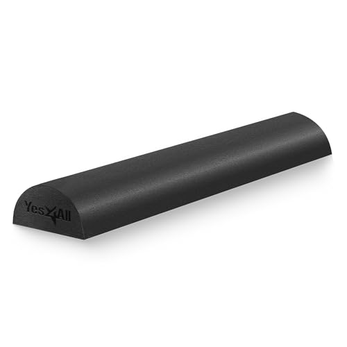 Yes4All Medium Firm PE Half Foam Rollers for Post-Workout Relaxation, 12/18/24/36 inch Foam Roll for Back Massage & Yoga E...
