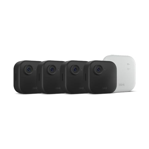 Blink Outdoor 4 XR – two-year battery wireless camera with 4x security coverage, 1000 ft open-air range or 400 ft with typ...