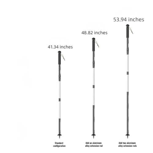 CoIerina Aluminum Alloy Illuminated Hiking Stick, Multi-Functional Folding
