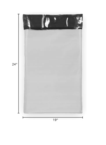 5 EcoSwift 19 x 24 White Poly Mailers Size #8 Self Sealing Bulk Packaging Materials Shipping Supplies Envelopes Bags 19 inches by 24 inches