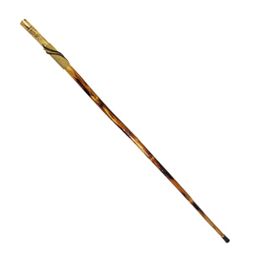 SE Survivor Series 55" Hand Carved Wolf Hiking Stick, Weatherproof, Rope Wrapped, Metal Tip - WS626-55RW
