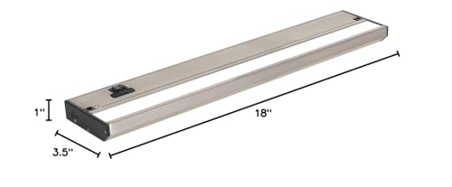 Nsl Led Under Cabinet Lighting Dimmable - 18 Inch Satin Nickel, 3 Color Temperatures (Warm White, Soft White, Cool White) - Model Ltspro-18-Sn