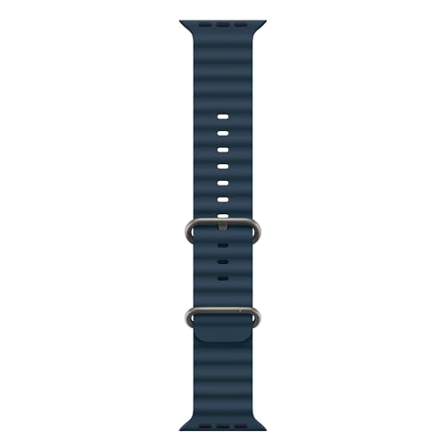 Apple Watch Ultra 2 [GPS + Cellular, 49mm] - Titanium Case with Blue Ocean Band, One Size (Renewed Premium)