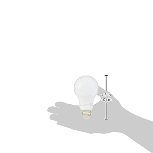 Amazon Basics A19 LED Light Bulbs 60 Watt Equivalent, Soft White (2700K), Energy Efficient 9W, Non-Dimmable, 10,000 Hour Lifetime, 2-Pack