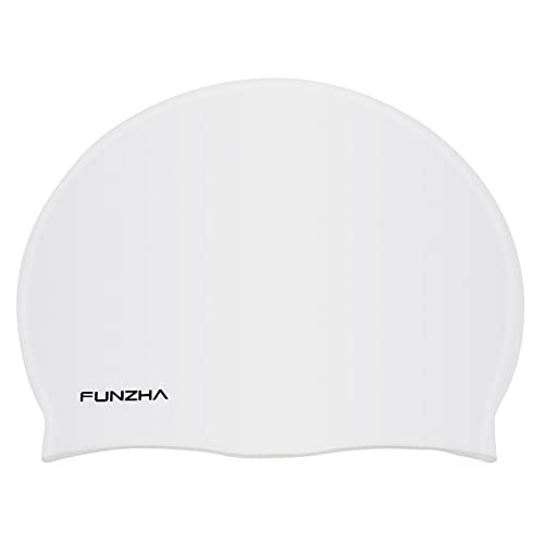 Funzhan Silicone Swimming Cap Waterproof Non-Slip Comfortable Swimming Hat High Elasticity Swim Cap for Women Man