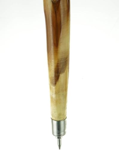 SE Natural Wood Walking Stick with Root Head, Carved Hand Grip, Steel Spike and Metal-Reinforced Tip Cover, 55" - WS631-52RH