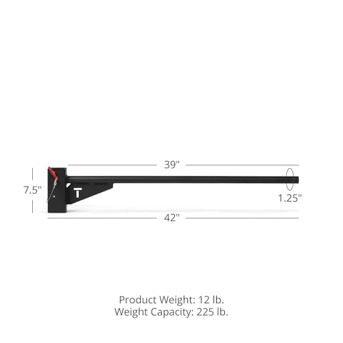 Titan Fitness Rack Mounted Youth Pull-Up Bar, Fits T-3, X-3, or TITAN Series Power Rack, Chin-Up Station, Workout Bar, Rat...