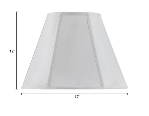 Cal Lighting Vertical Piped Basic Empire Shade, 16-Inch, Metal, White, Model CALSH-8106/16-WH