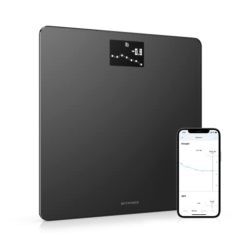 Withings Body - Digital Wi-Fi Smart Scale with Automatic Smartphone App Sync, BMI, Multi-User Friendly, with Pregnancy Tra...