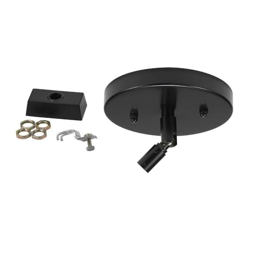 Cal Drop Ceiling SWIVAL Joint TOP Plate, Metal, 5 x 5 x 1.5 inches, Black, Model CALHT-294-S-TP-BK