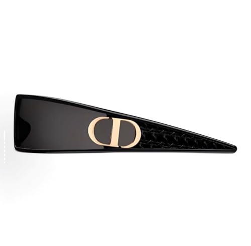 Shield Wrap Sunglasses, Black Frame, Dark Tinted Lens, Sport Style with Gold Logo Accent