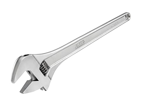 RIDGID 86932 774 Adjustable Wrench, 24-inch Large Adjustable Wrench for Metric and SAE, Silver