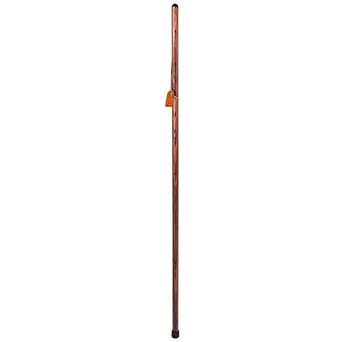 Brazos 55" Free Form Pine Wood Walking Stick Hiking Trekking Pole, Red, Made in The USA (Pack of 2)