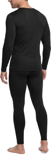 TSLA Men's Thermal Underwear Set, Microfiber Soft Fleece Lined Long Johns, Winter Warm Base Layer Top & Bottom